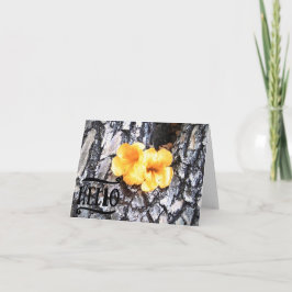 Agradecimento Olá Cartão de Saudação em Branco com Alamanda Amar