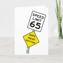 Agradecimento Oops Você Atingiu 65 engraçado cartão de aniversár