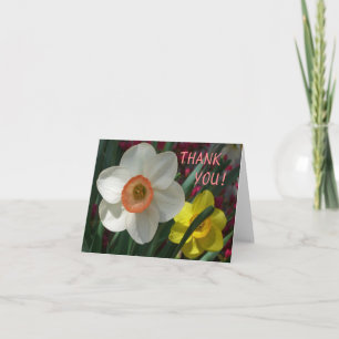 Agradecimento Par de Daffodils Obrigado Cartão de Vazio