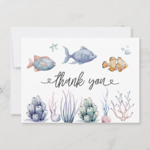 Agradecimento para Chá de Bebê de Aquarela Debaixo