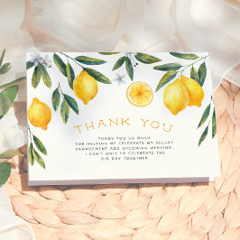 Agradecimento para Chá de Noiva Main Squeeze Lemon