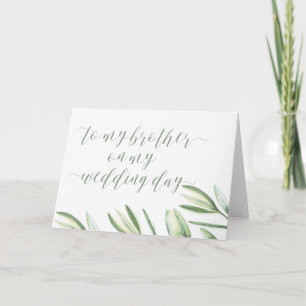 Agradecimento Para Meu Irmão no Meu Cartão de Dia de Casamento