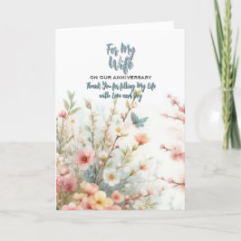 Agradecimento Para o meu Cartão de Aniversário da Esposa