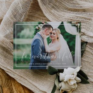 Agradecimento Para sempre obrigado seu cartão de casamento