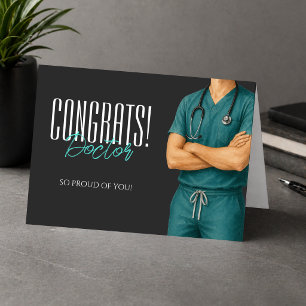 Agradecimento Parabéns Doutor Cartão de Felicitações de Graduaçã