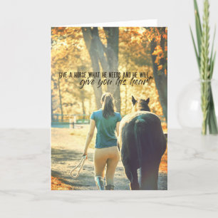 Agradecimento PELO AMOR DE UM Cartão de Saudação PONY