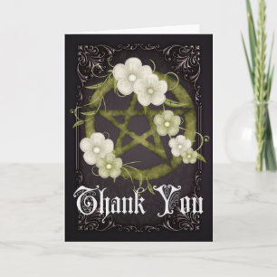 Agradecimento Pentagrama 1 Wicca Obrigado Cartão de Saudação