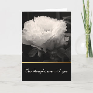 Agradecimento Peony Condolences Cartão de saudação