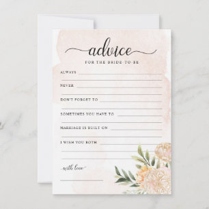 Agradecimento Peony e Gold Foil Blooms Noiva para Cartão de Aco