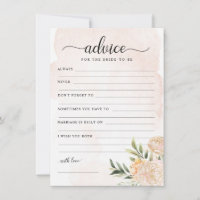 Peony e Gold Foil Blooms Noiva para Cartão de Acon