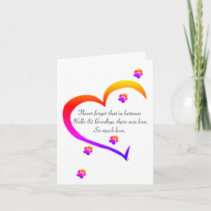 Agradecimento Perda de um Cartão de Saudação Pet Sympathy