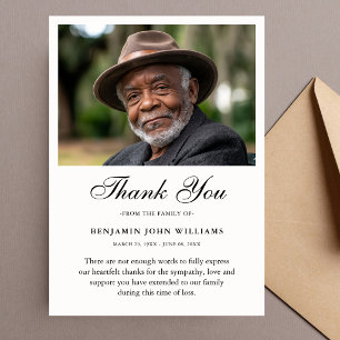 Agradecimento Personalizado Foto Funeral Simpatia