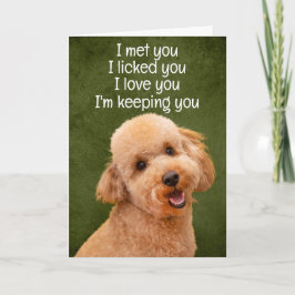 Agradecimento Poodle de Cartão de Aniversário Engraçado Personal