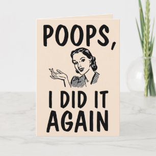 AGRADECIMENTO POOPS, FIZ-O NOVAMENTE CARTÃO DE GANHOS DE ANIVERS