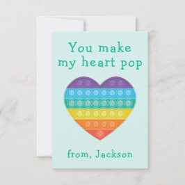 Agradecimento Pop fidget sala de aula namorados cartão arco-íris