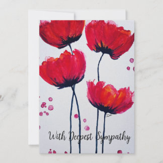 Agradecimento Poppy Love Flat Cartão de condolências