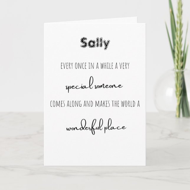 Agradecimento Por Um Cartão De Alguém Dobrado Especialmente Obri (Frente)