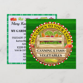 Agradecimento Produtos frescos e cartão de reservas