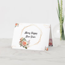 Quadro do ouro, Cartão de Ano Novo com refluxo flo