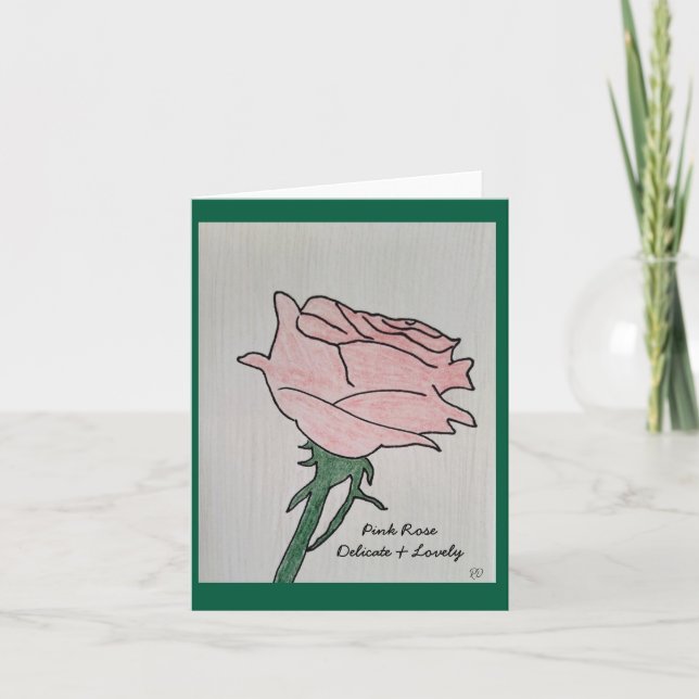 Agradecimento Rosa Rosa Rosa Rosa - Cartão de Saudação Delicado  (Frente)