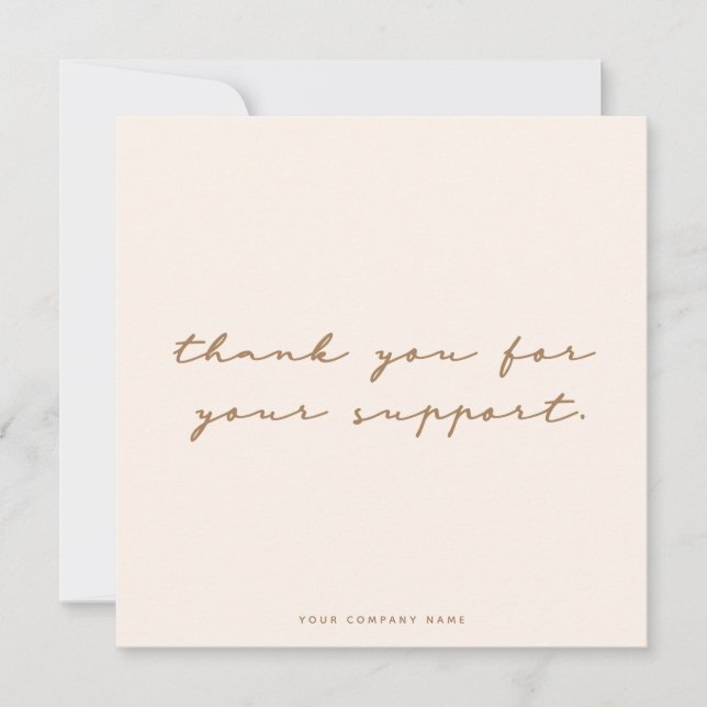 Agradecimento Rosa Simples Seu Cartão de visita (Frente)