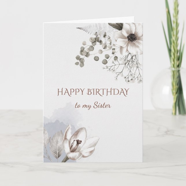 Agradecimento Rosas de Aquarela de Cartão de Aniversário Sistemá (Frente)