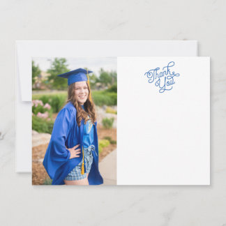 Agradecimento Roteiro Suave - Cartão com fotos De Graduação Obri