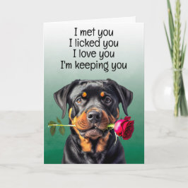 Agradecimento Rottweiler de Cartão de Aniversário Engraçado Pers