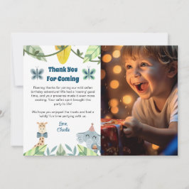 Agradecimento Safari, Obrigado pelo cartão de chegada, com foto