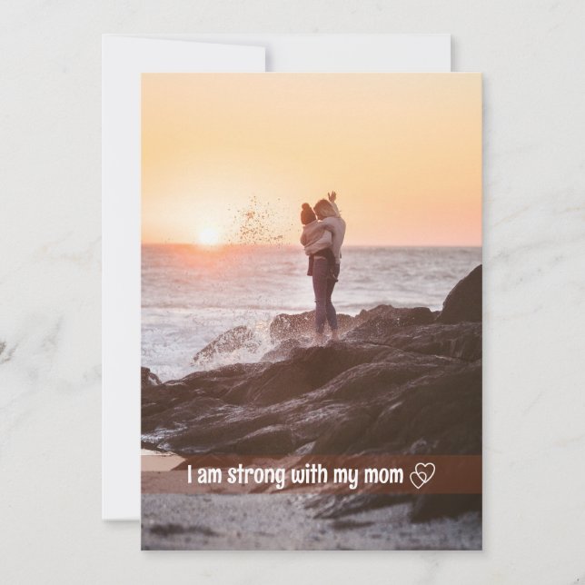 Agradecimento Script moderno e Cartão de Férias de dia de as mãe (Frente)