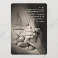 Segure meu cartão de solicitação do pai