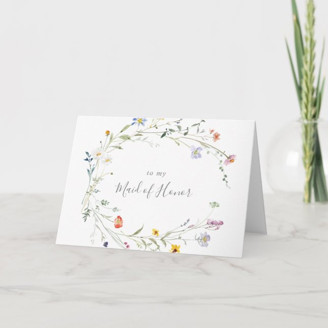 Agradecimento Selvagem Multicolorido Floral para a (Frente)