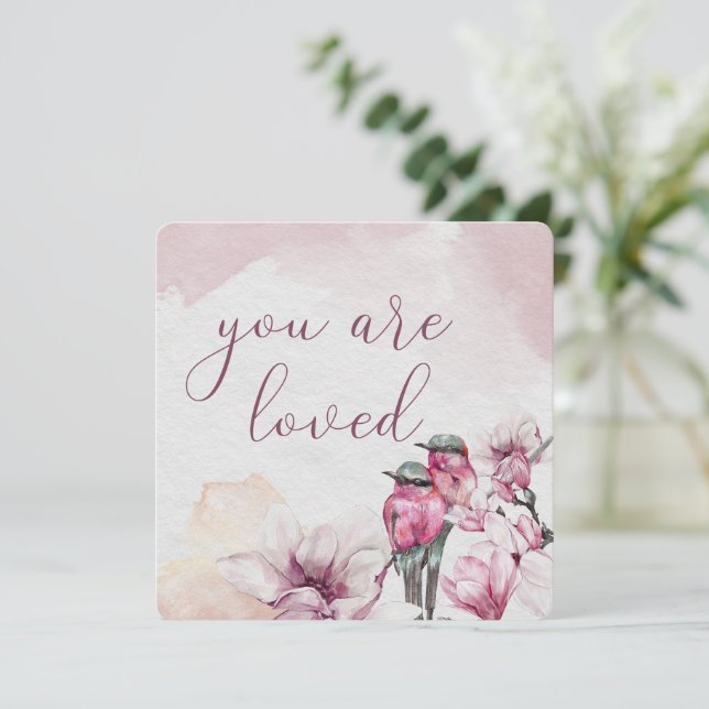 Agradecimento Seu Amor É Verdadeiro - Cartão de Afirmação (Em pé/Frente)