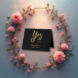 Agradecimento Sim, nós fazemos Dourado cartão de convidado de ca