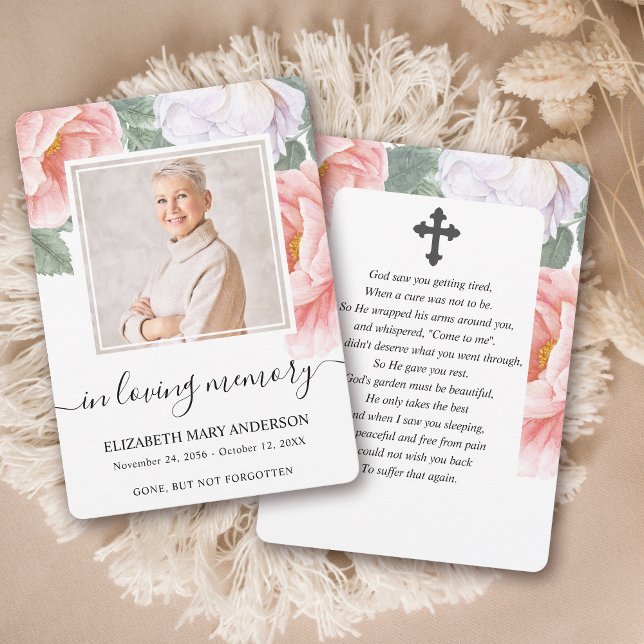 Agradecimento Simpatia por Aquarela Botânica Cartão de Oração Fu (Criador carregado)