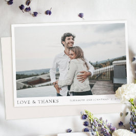 Agradecimento Simples Foto Moderna - Obrigado Cartão De Casament