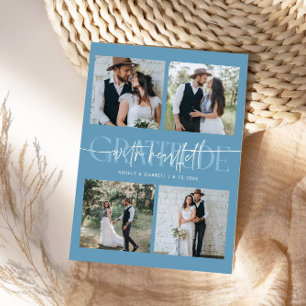 Agradecimento Sincero Casamento Várias Fotos Denim