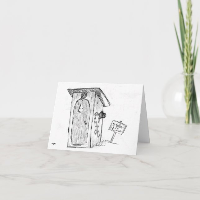 Agradecimento Snowman Cartão de Natal de Humor... (Frente)