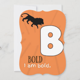 AGRADECIMENTO SOU O CARTÃO DE AFIRMAÇÃO ALFABET B PARA CRIANÇAS