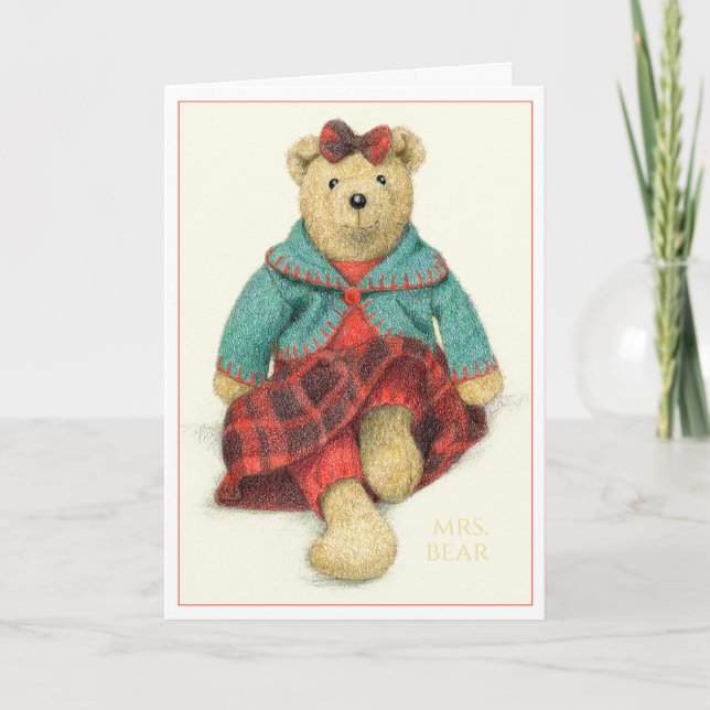 Agradecimento SRA. Cartão de Natal BEAR (Frente)