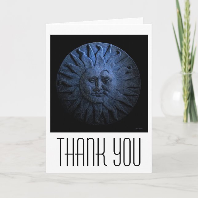 Agradecimento Sun e Moon Obrigado Cartão de Saudação (Frente)