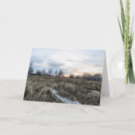 Agradecimento Sunset no Cartão de Aniversário do Marsh