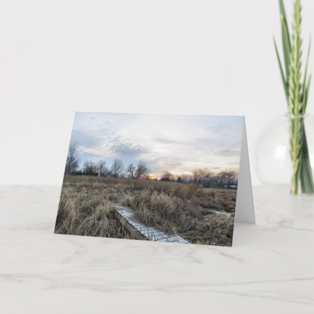 Agradecimento Sunset no Cartão de Aniversário do Marsh (Frente)