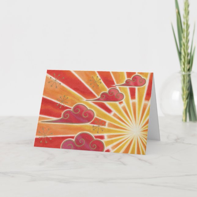 Agradecimento Sunset Obrigado Cartão de Saudações (Frente)