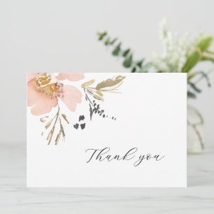 Agradecimento Sweet Floral Watercolor Obrigado Cartão De Casame