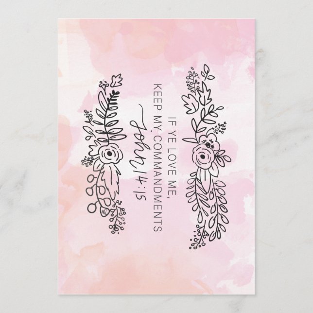 Agradecimento Tema mútuo de 2019 LDS para o cartão de juventude (Frente)