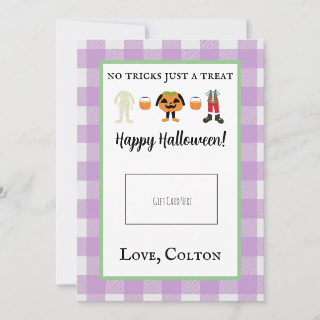 Agradecimento Titular do Cartão de Presente de Halloween de Truq (Frente)
