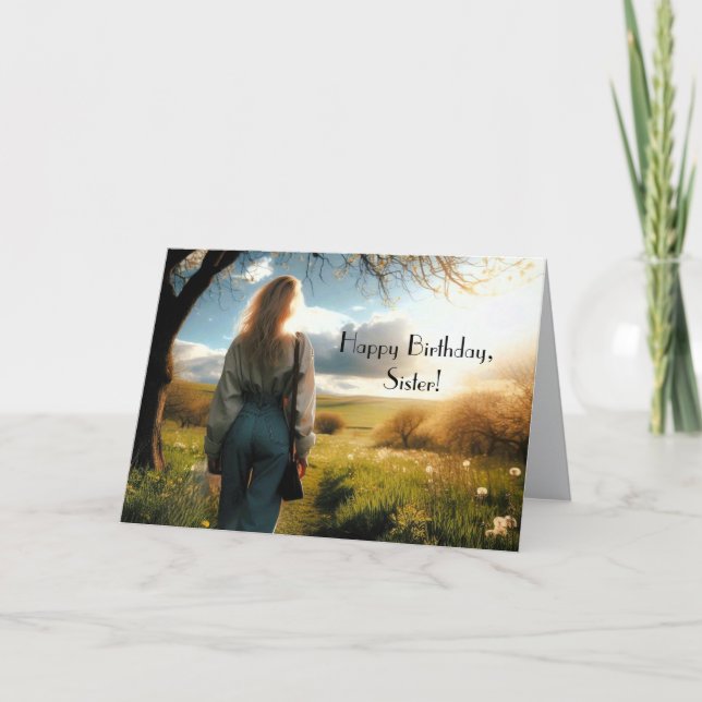 AGRADECIMENTO UM CARTÃO DE ANIVERSÁRIO DA IRMÃ (Frente)