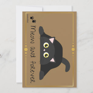 Agradecimento Um lembrete de cartão meow e para sempre para o se