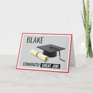 Agradecimento Vá Grad! Cartão de Parabéns Personalizado de Forma